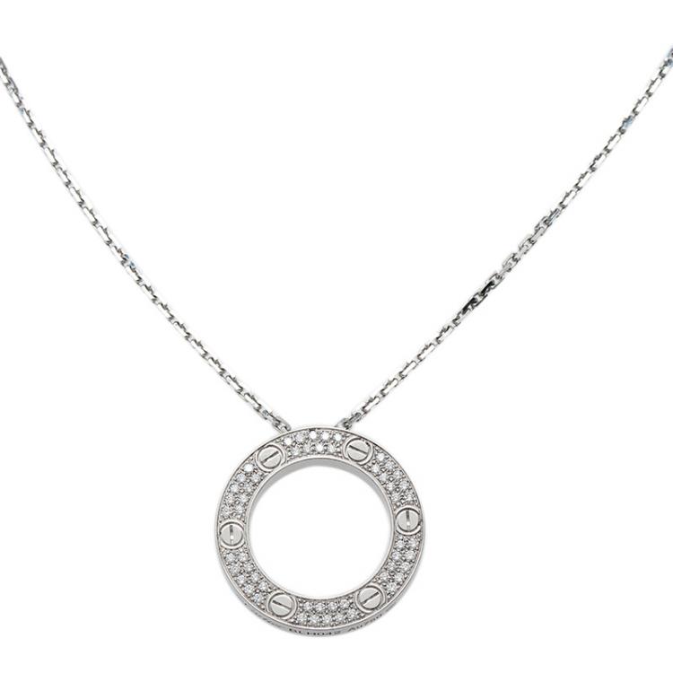 cartier love necklace white gold price