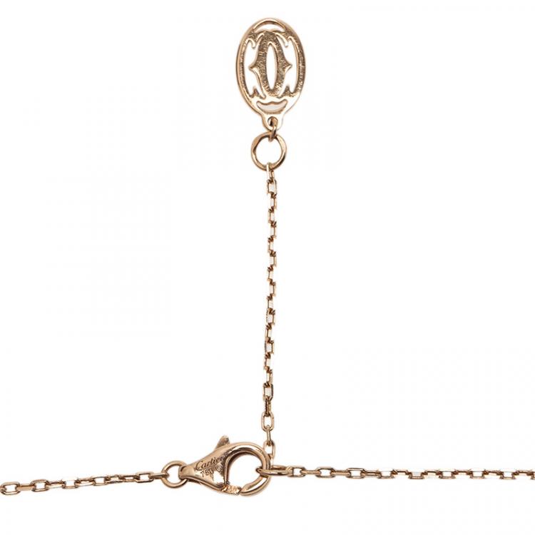 Pre Owned Cartier C de Cartier Pearl Rose Gold Necklace
