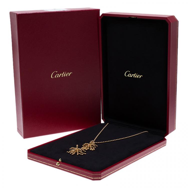 Pre Owned Cartier Nouvelle Vague Rose Gold Pendant Necklace