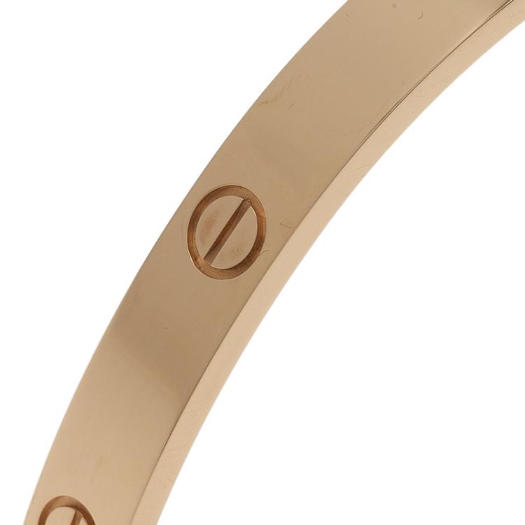 Pre Owned Cartier Love Rose Gold Bracelet 20CM