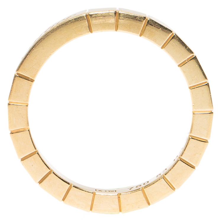 Pre Owned Cartier Lanières Yellow Gold Band Ring Size 53