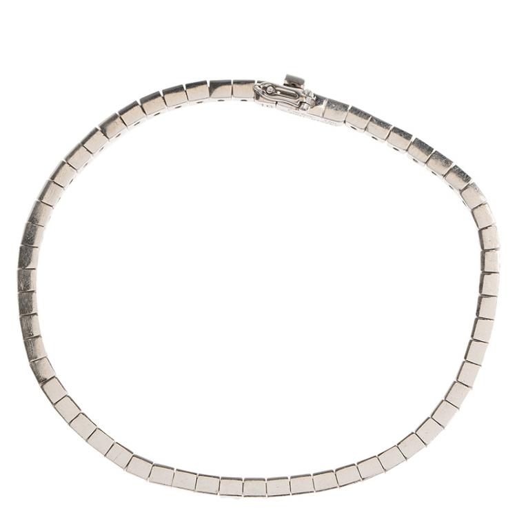 Pre Owned Cartier Lanières White Gold Bracelet Size 16