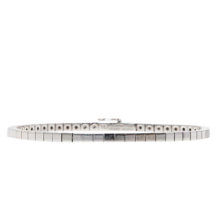 Pre Owned Cartier Lanières White Gold Bracelet Size 16