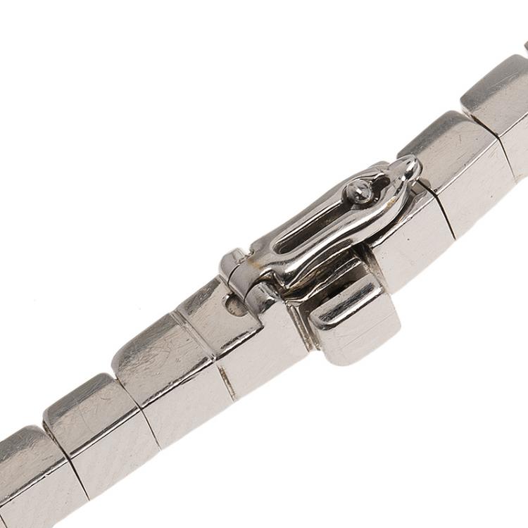 Pre Owned Cartier Lanières White Gold Bracelet Size 16