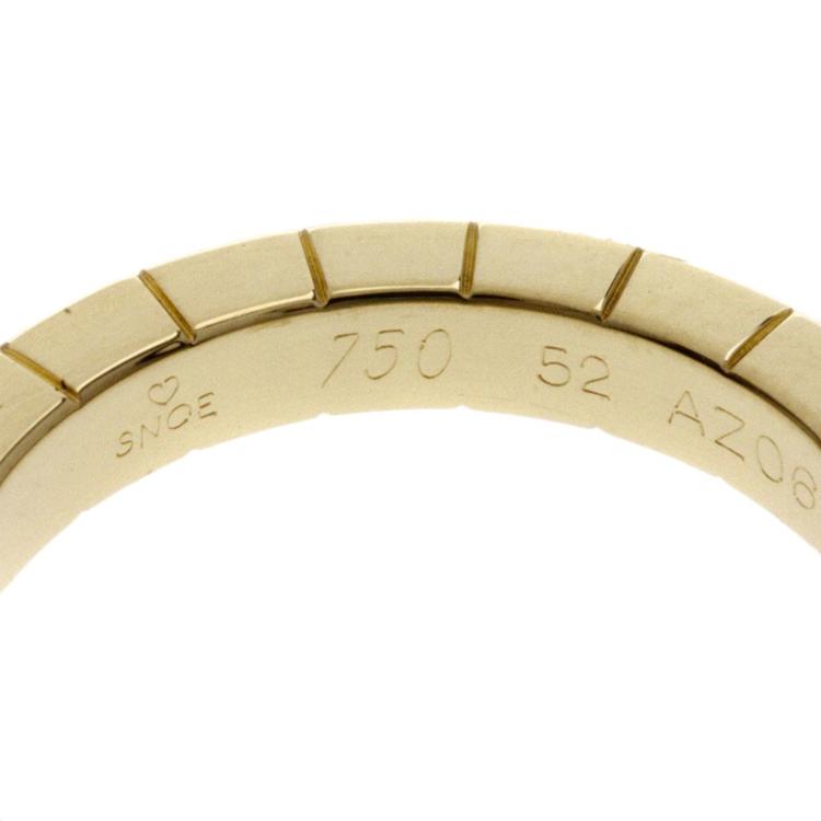 Pre Owned Cartier Lanieres Yellow Gold Ring Size 52