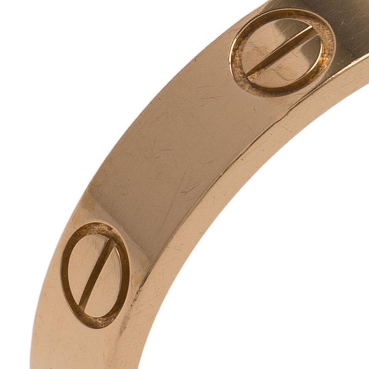 Pre Owned Cartier Love 18K Rose Gold Wedding Band Ring Size 59