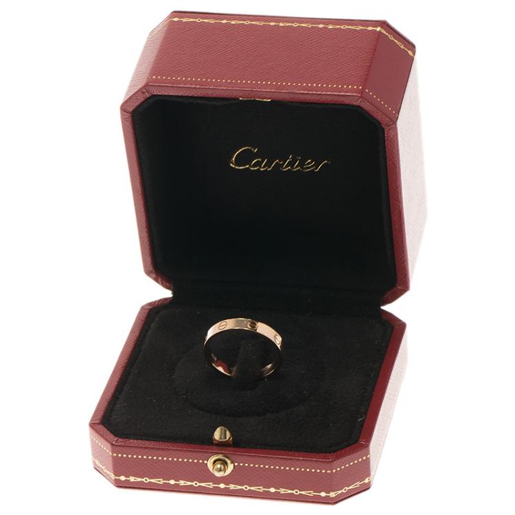 Pre Owned Cartier Love 18K Rose Gold Wedding Band Ring Size 59