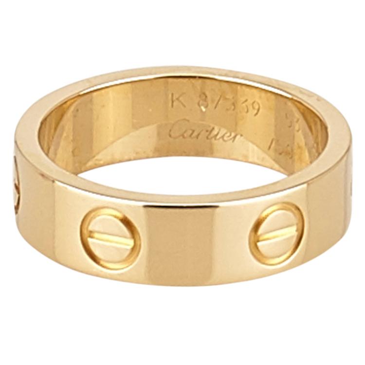 Cartier Love Yellow Gold Ring Size 53 