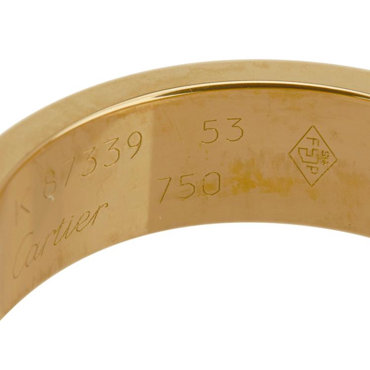 Pre Owned Cartier Love Yellow Gold Ring Size 53