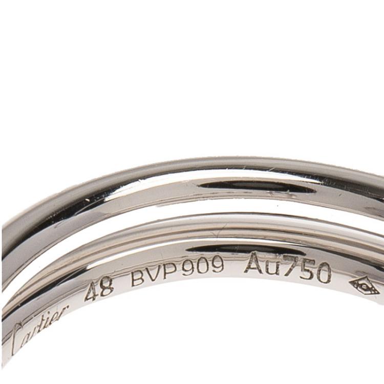 Pre Owned Cartier Juste Un Clou Diamond White Gold Ring Size 48