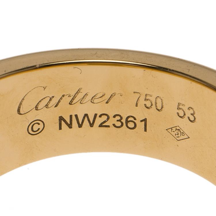 مملوكة مسبقًا Cartier Citrine Yellow Gold Ring Size 53