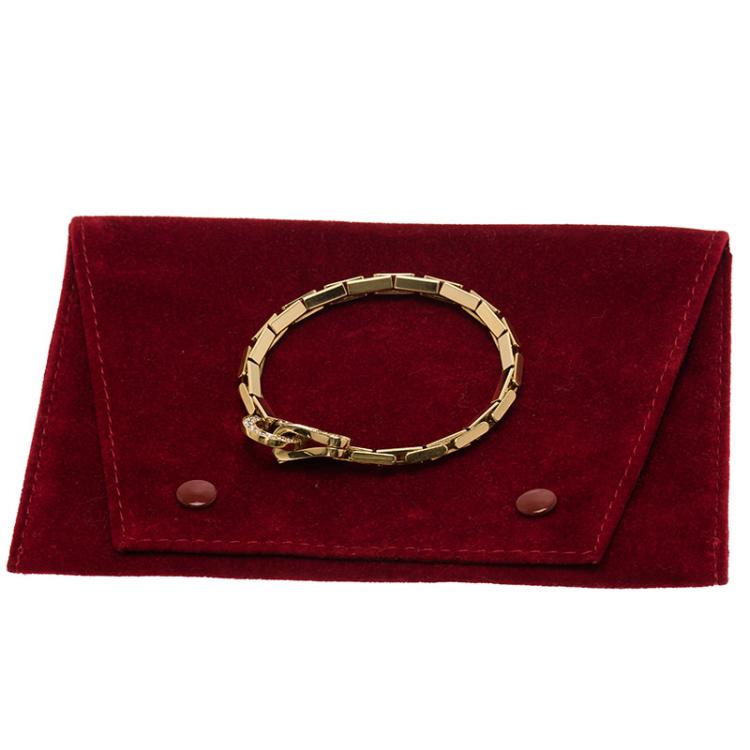 Pre Owned Cartier Agrafe Diamond Yellow Gold Bracelet