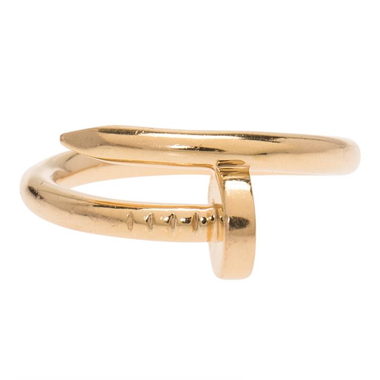 Pre Owned Cartier Juste Un Clou Rose Gold Ring Size 56