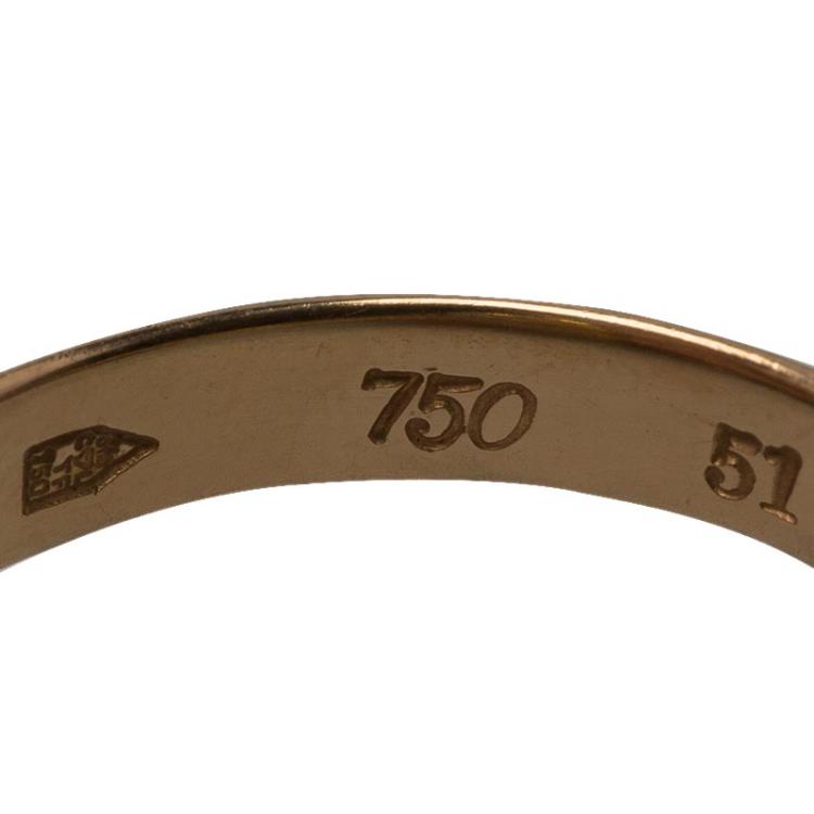 Pre Owned Cartier Vintage Le Must De Cartier Trinity Three Tone 18k Gold Band Ring Size 51