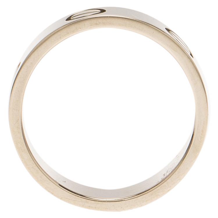 Pre Owned Cartier Love White Gold Ring Size 51