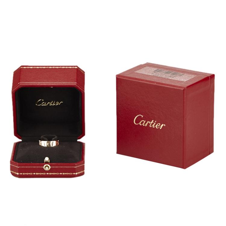Pre Owned Cartier Love Rose Gold Ring Size 54