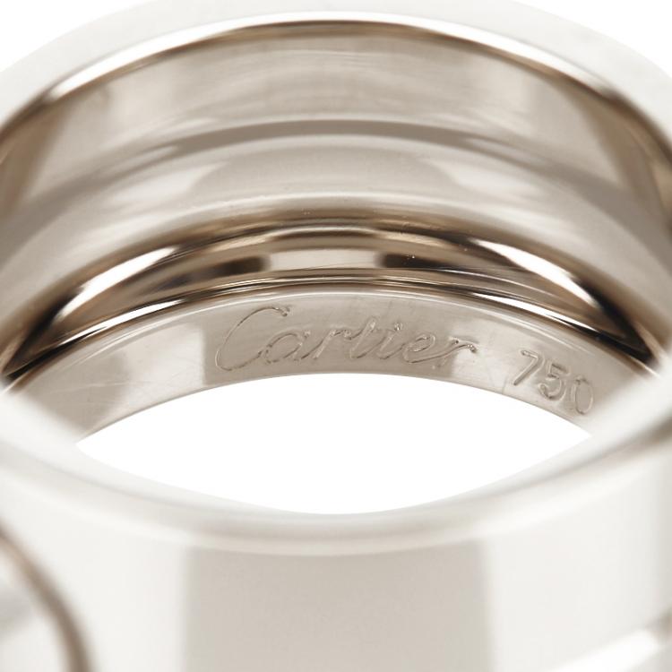 Pre Owned Cartier Love White Gold Wide Ring Size 54
