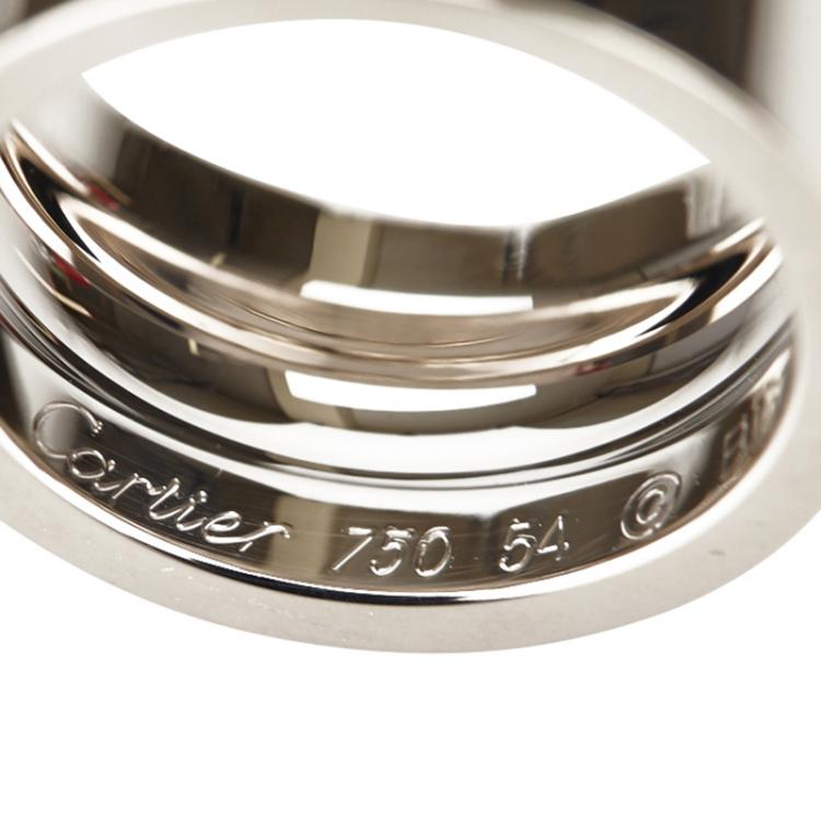 Pre Owned Cartier Love White Gold Wide Ring Size 54