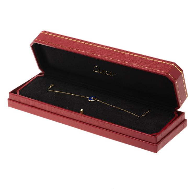 Pre Owned Cartier Amulette de Cartier Diamond & Lapis Lazuli Yellow Gold Bracelet