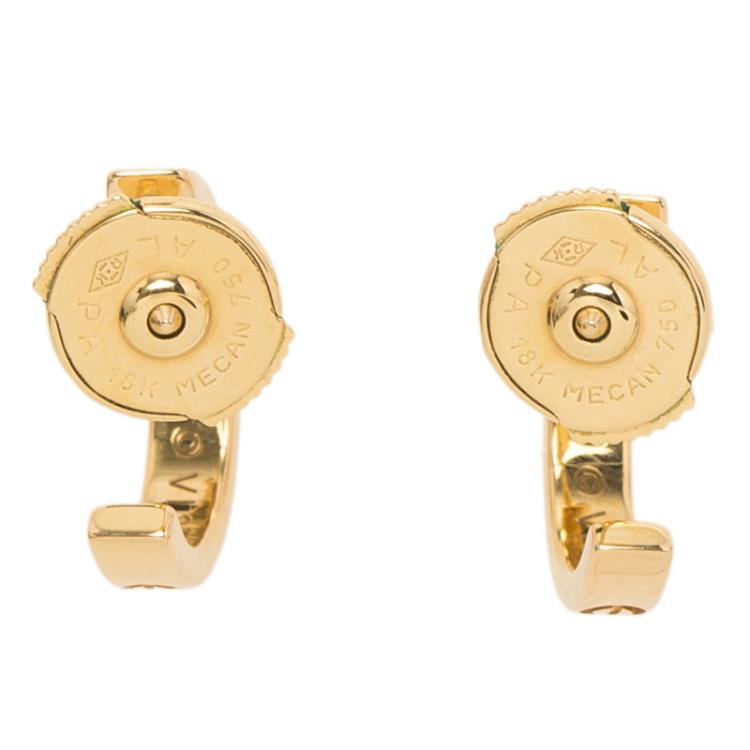 Pre Owned Cartier Love Rose Gold Small Open Hoop Earrings