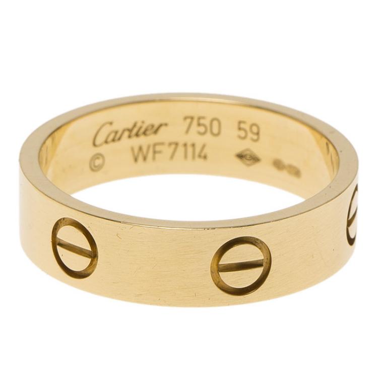Cartier Love 18kt Yellow Gold Band Ring 