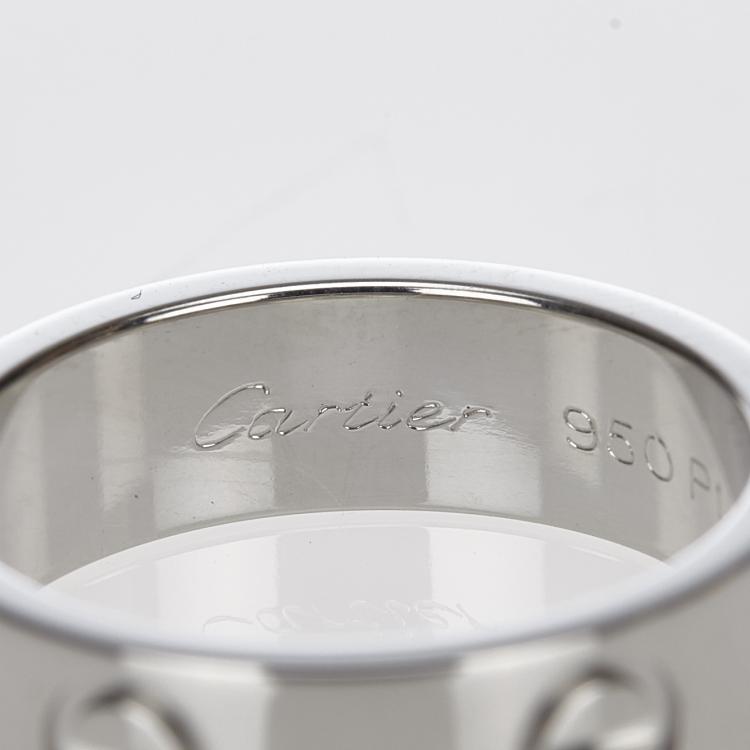 مملوكة مسبقًا Cartier Love Platinum Ring Size 52