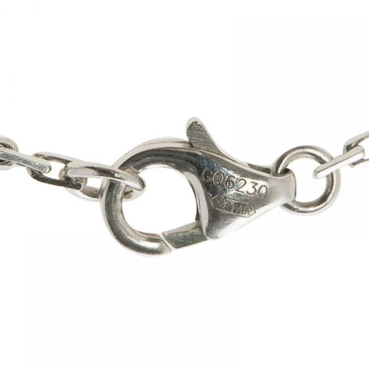 Pre Owned Cartier Love Slide Charms Box Link 18k White Gold Chain Necklace