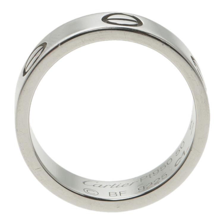 مملوكة مسبقًا Cartier Love Platinum Band Ring Size 50