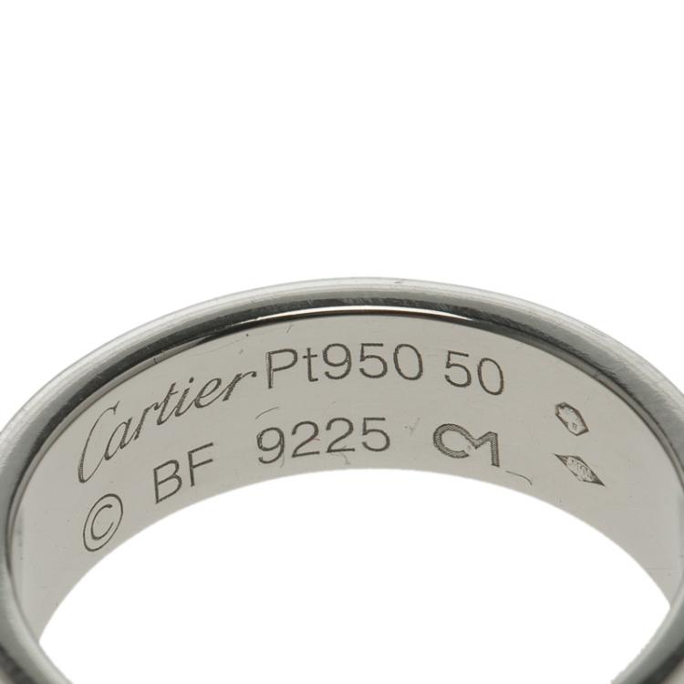 مملوكة مسبقًا Cartier Love Platinum Band Ring Size 50