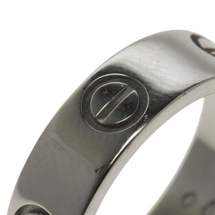 مملوكة مسبقًا Cartier Love Platinum Band Ring Size 50