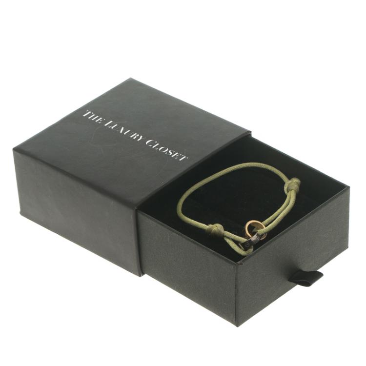 Pre Owned Cartier Love Charity 18K White and Rose Gold Cord Bracelet 