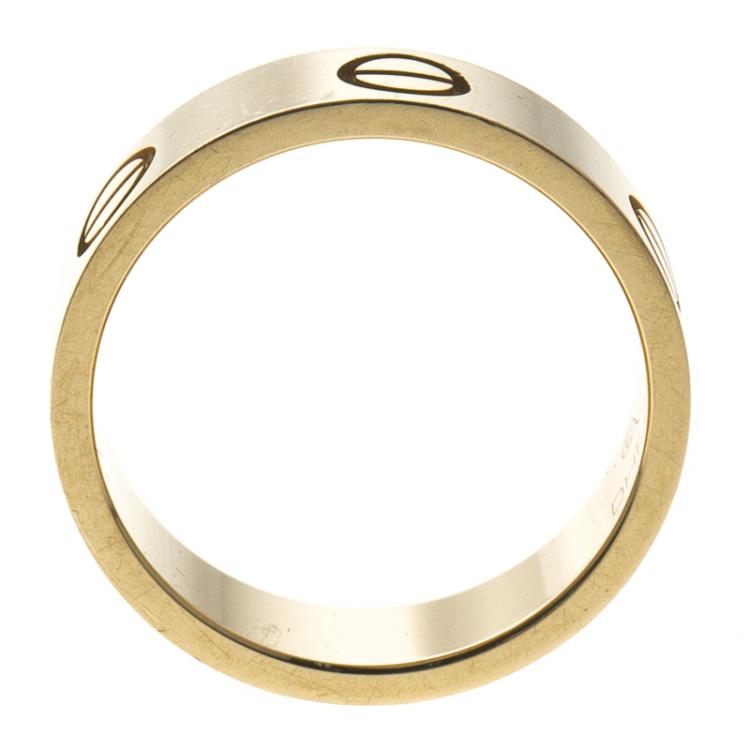 مملوكة مسبقًا Cartier Love 18k Rose Gold Band Ring Size 51