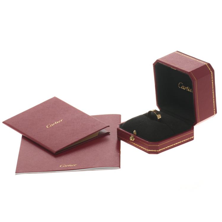 مملوكة مسبقًا Cartier Love 18k Rose Gold Band Ring Size 51