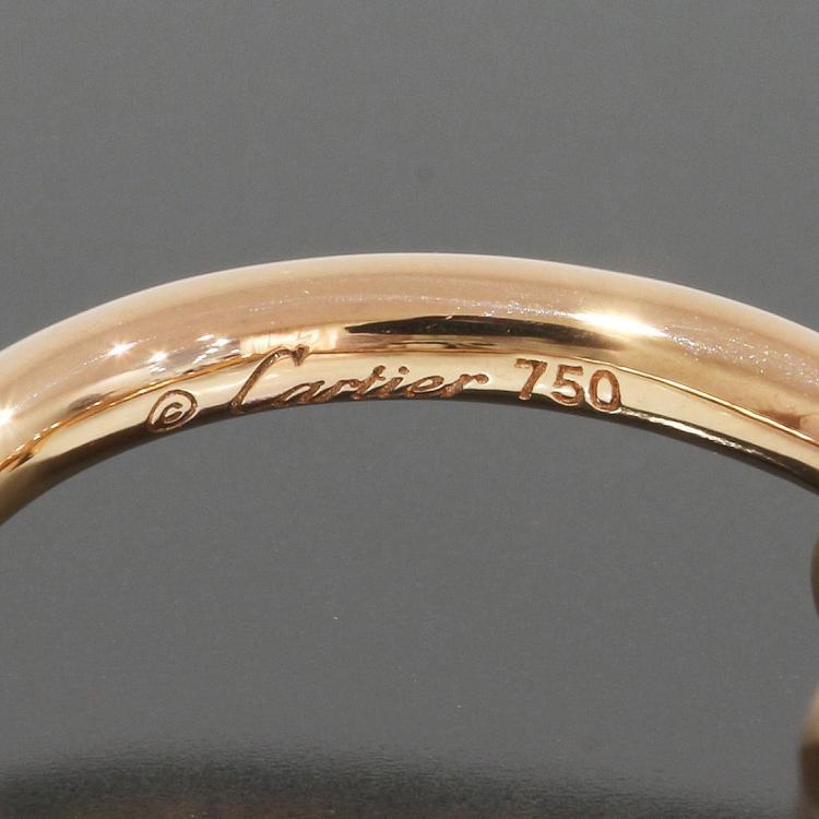 Pre Owned Cartier Entralaces Rose Gold Ring Size 47