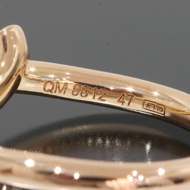 Pre Owned Cartier Entralaces Rose Gold Ring Size 47