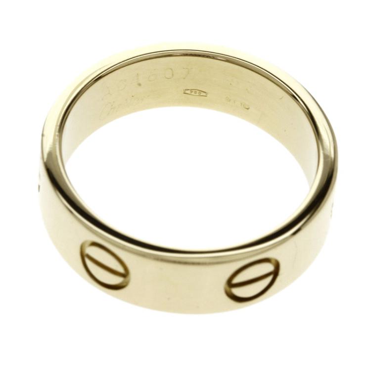Pre Owned Cartier Love Yellow Gold Ring Size 52