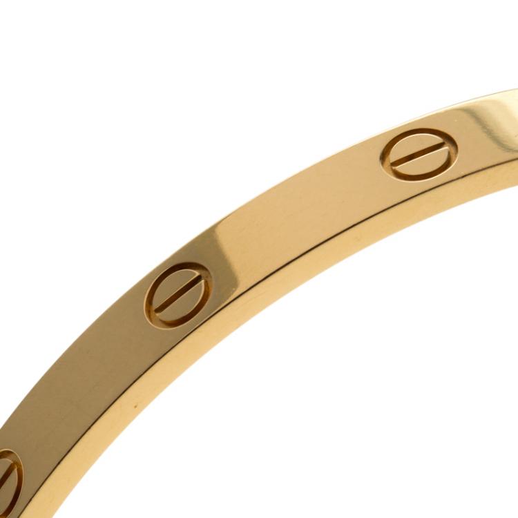 Pre Owned Cartier Love 18k Yellow Gold Bracelet 18cm