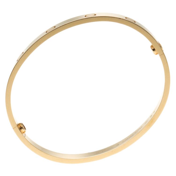 Pre Owned Cartier Love 18k Yellow Gold Bracelet 18cm