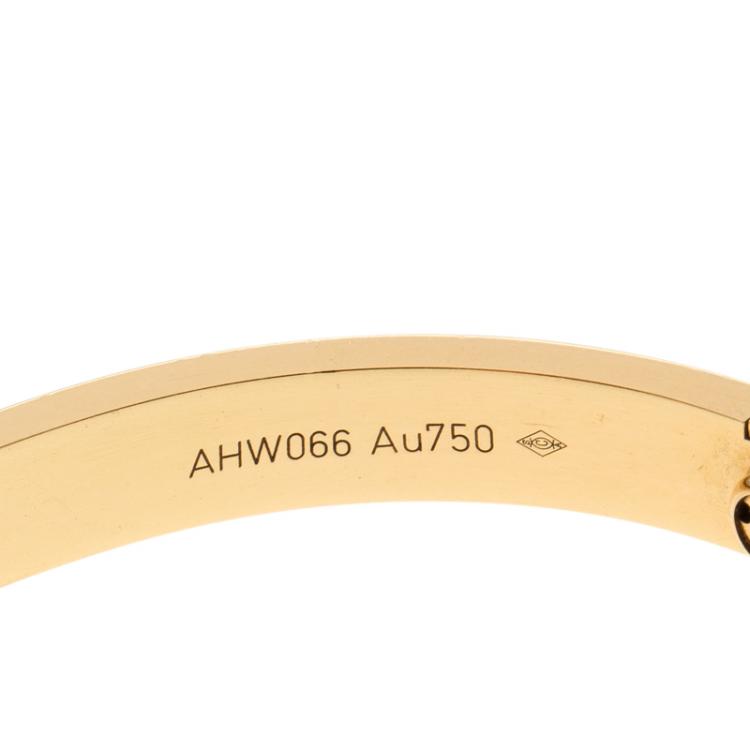 Pre Owned Cartier Love 18k Yellow Gold Bracelet 18cm