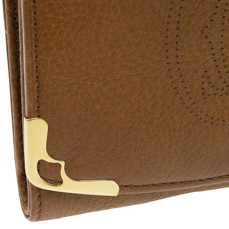 Pre Owned Cartier Tan Leather Marcello Tri-fold Wallet