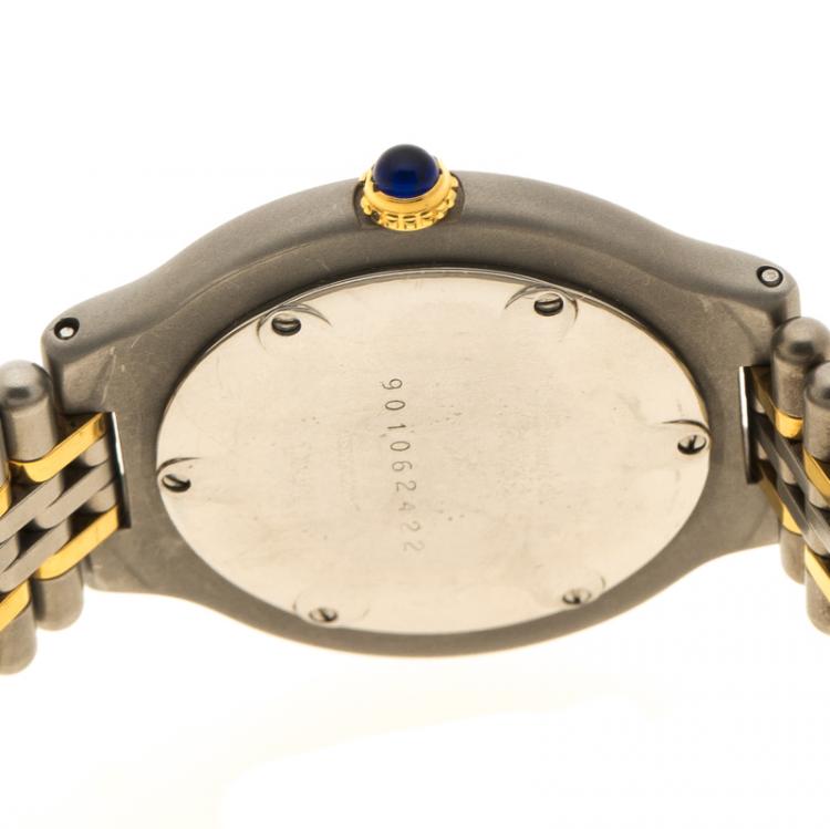 Pre Owned Cartier Grey Two Tone Stainless Steel Must 21 De Cartier Women's Wristwatch 31 mm
