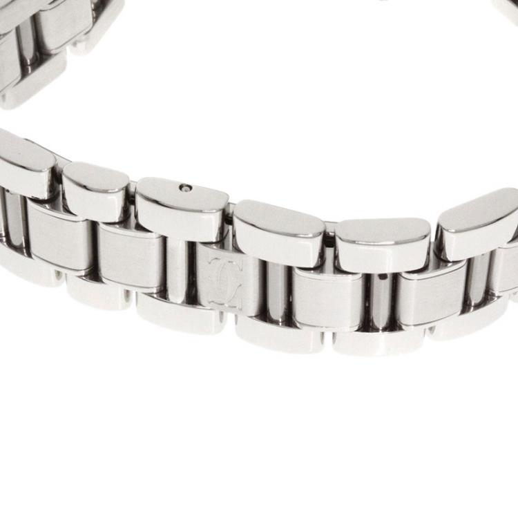 مملوكة مسبقًا Cartier Silver Stainless Steel Must 21 Women's Wristwatch 28MM 