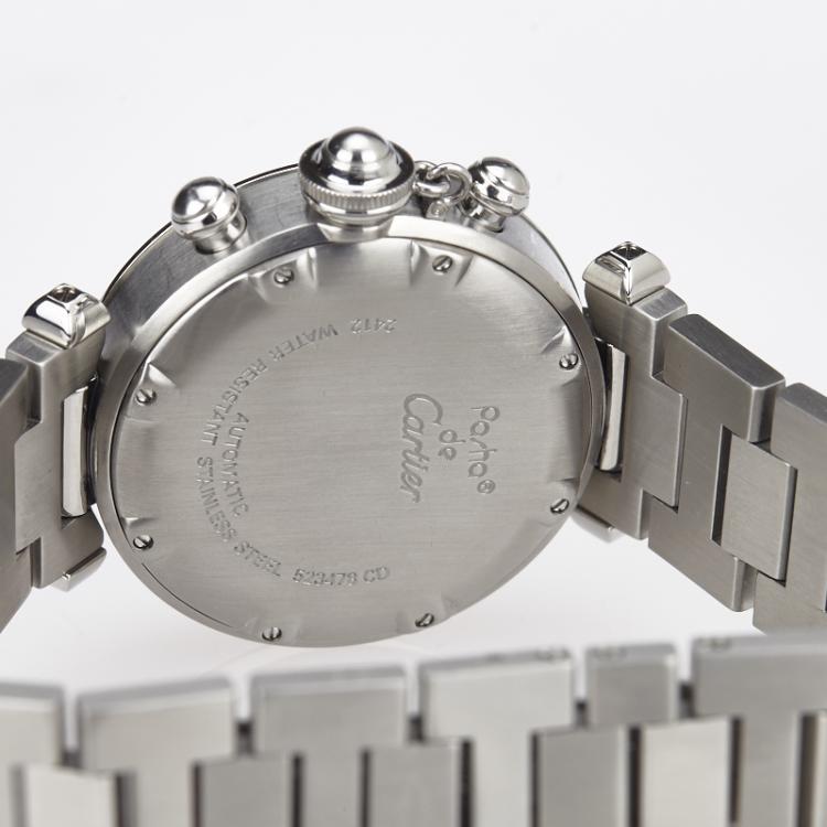 Pre Owned Cartier Silver Stainless Steel Pasha C Women's Wristwatch 36MM