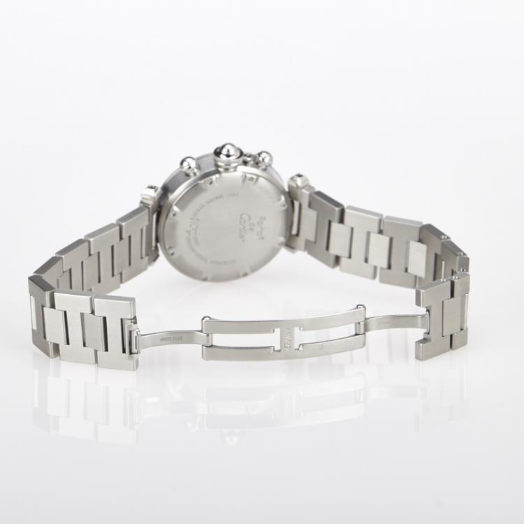 Pre Owned Cartier Silver Stainless Steel Pasha C Women's Wristwatch 36MM
