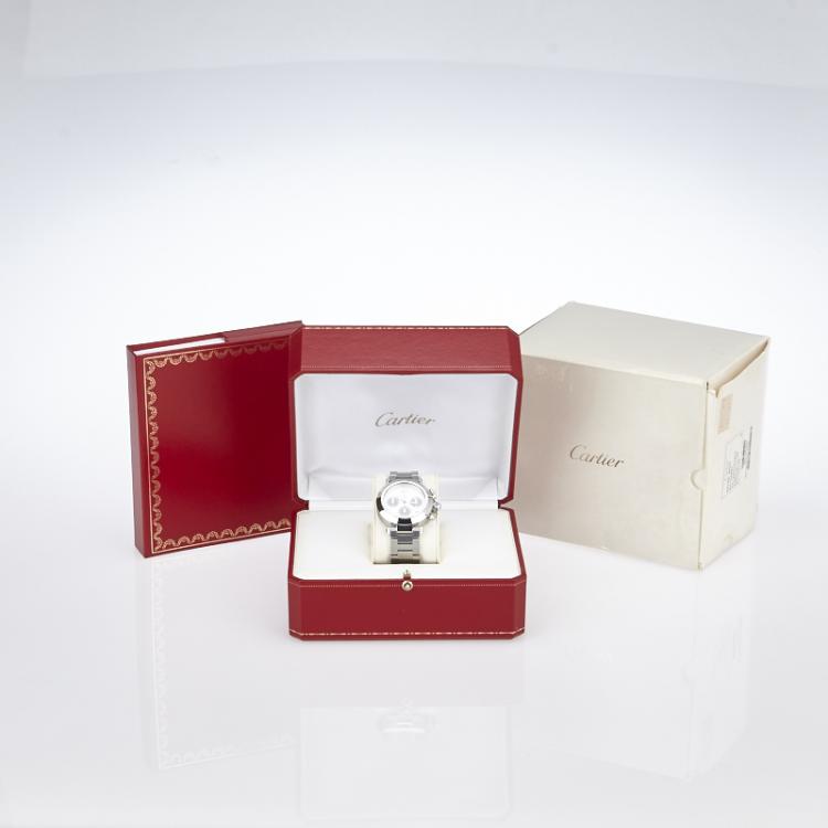 Pre Owned Cartier Silver Stainless Steel Pasha C Women's Wristwatch 36MM