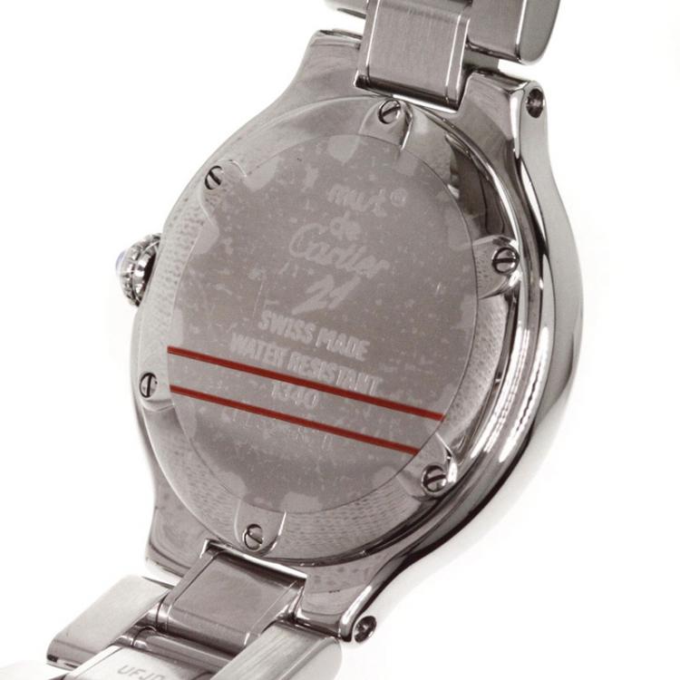 Pre Owned Cartier Silver Stainless Steel Must 21 Women's Wristwatch 27MM