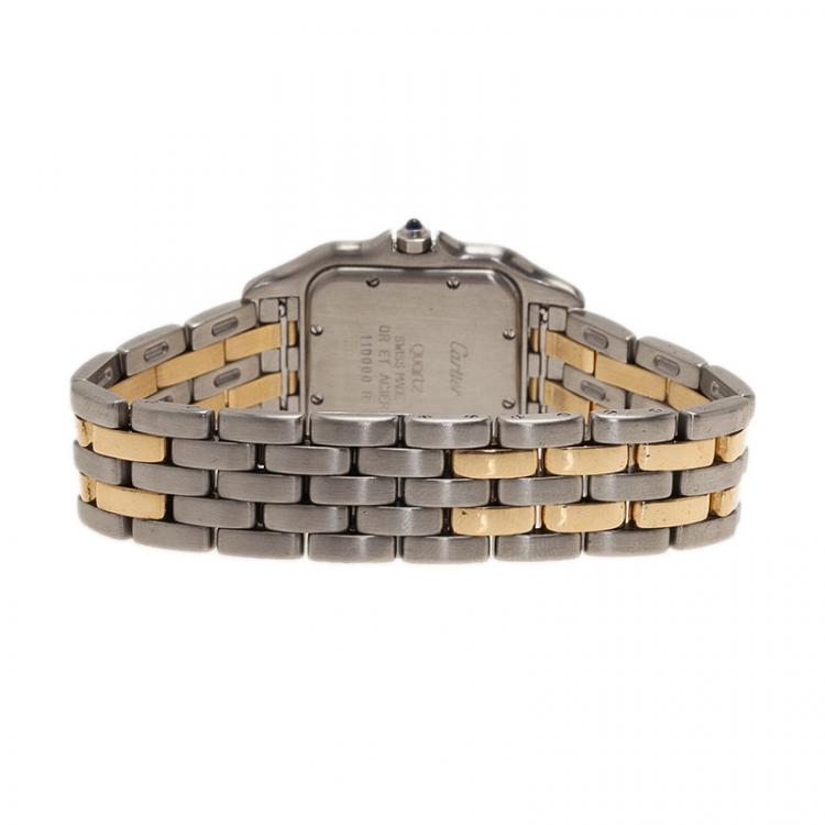 مملوكة مسبقًا Cartier Tank Stainless Steel 18 K Yellow Gold Women's Wristwatch 27 MM