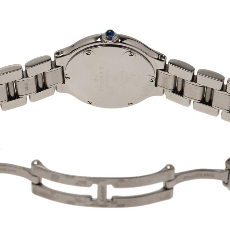 مملوكة مسبقًا Cartier Silver Stainless Steel Must 21 Women's Wristwatch 30MM