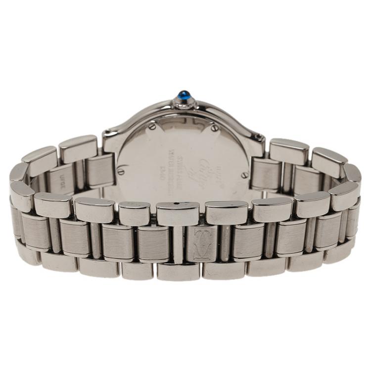 مملوكة مسبقًا Cartier Silver Stainless Steel Must 21 Women's Wristwatch 30MM