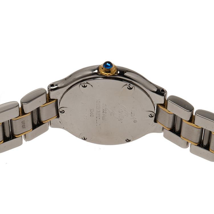 Pre Owned Cartier Silver Gold-Plated Stainless Steel Must 21 Women's Wristwatch 30MM